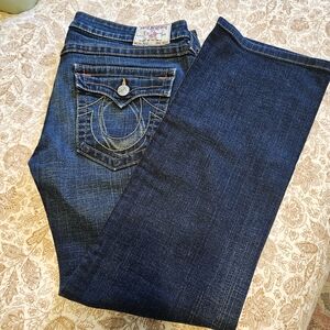 True Religion Billy Low Rise Women's Blue Jeans